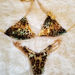 Animal Print Chain Suit